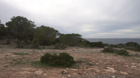 The coast of ibiza a cloudy day 스톡 동영상 102496013