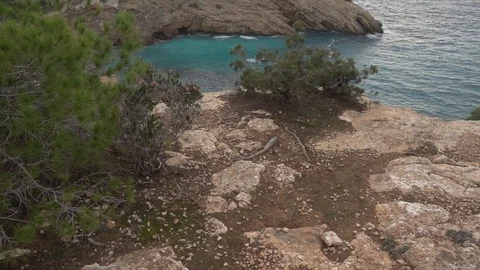 The coast of ibiza a cloudy day Stock Footage 102496465