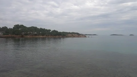 The coast of ibiza a cloudy day Stock Footage 102548419
