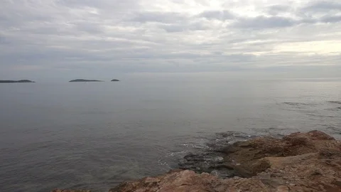 The coast of ibiza a cloudy day Stock Footage 102548724