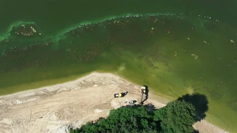 Coast on the Kiev reservoir Stock Footage 191081041