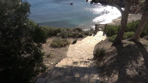 The coast of lampolla de mar in tarragona Stock Footage 101369996