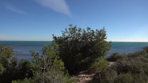 The coast of lampolla de mar in tarragona Stock Footage 101371895
