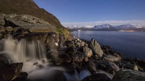 Coast landscape, Norway Stock Footage 87787573