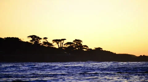 Coast landscape at sunset Vídeo Stock 64228285