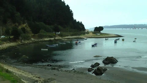 Coast of Lenga Stock Footage 89409223