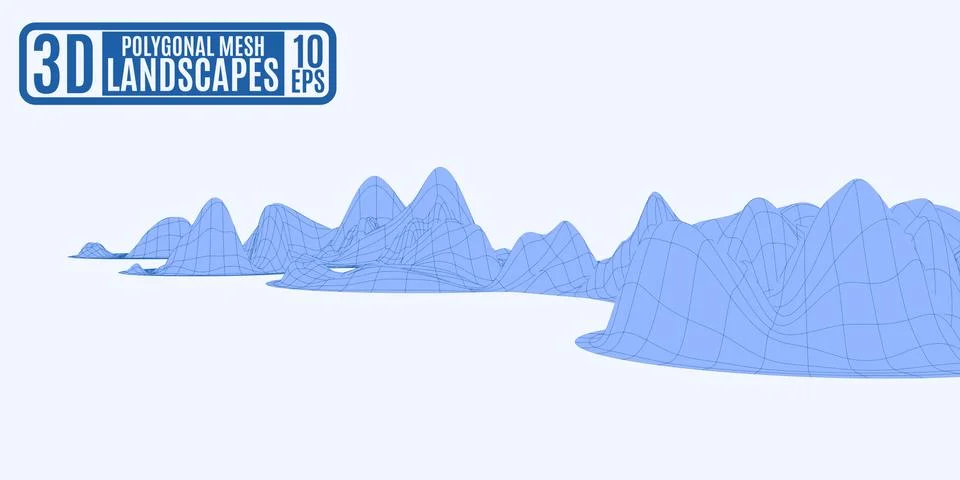 Coast lilac mesh computer mountains 스톡 일러스트