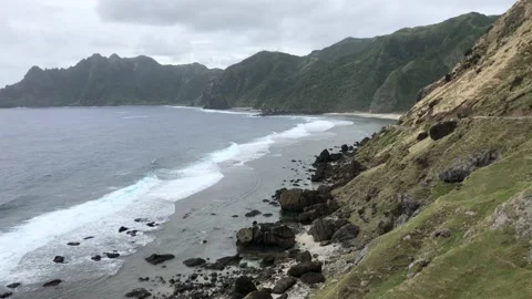 Coast line Overlooking Stock Footage 197530263