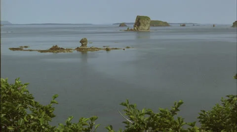 Coast line,islands,stacks,scenic,Kodiak,Ak Stock Footage 26666423