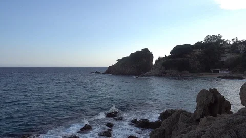 The coast of Lloret de Mar on the Costa Brava Stock Footage 111820684