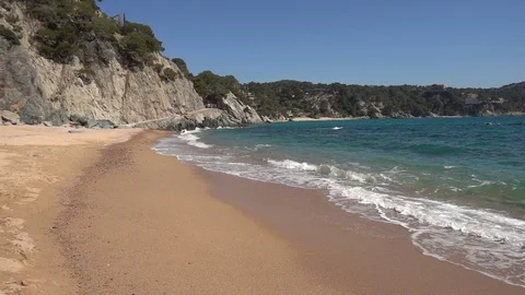 The coast of Lloret de Mar on the Costa Brava Stock Footage 111821472