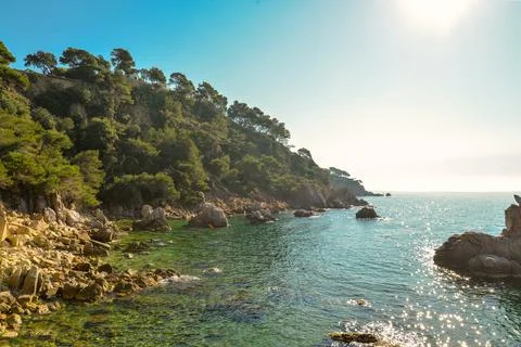Coast of Lloret de Mar. Stock Photos