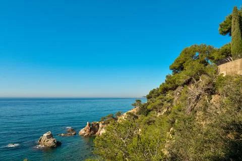 Coast of Lloret de Mar. Stock Photos
