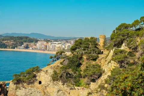 Coast of Lloret de Mar. Stock Photos