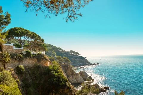 Coast of Lloret de Mar. Stock Photos