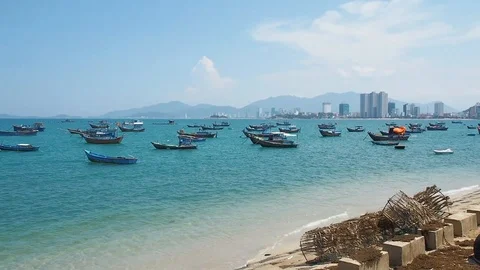 The coast of Nha Trang Stock Footage 89717812
