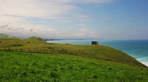 Coast ocean lawn cloud summer 1 Stock Footage 11438854
