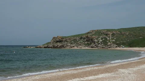 The coast overlooking the sea between Sperlonga and Gaeta. Stock Footage 157683217
