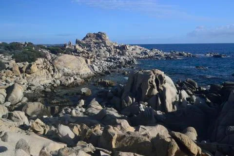 Coast of Punta Molentis Stock-Fotos