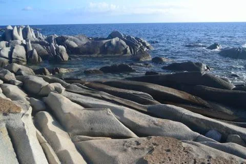 Coast of Punta Molentis Stock Photos