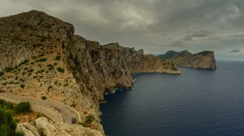 Coast road at Cap Formentor Majorca HD Stock Footage 42863190