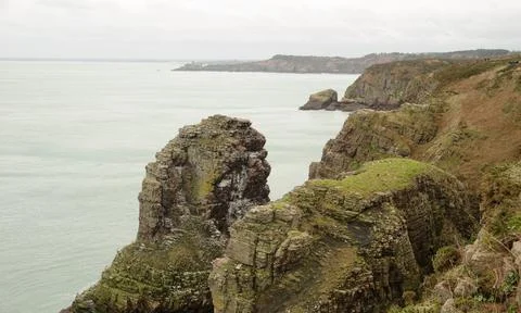 Coast with sea cliffs. Stock Photos