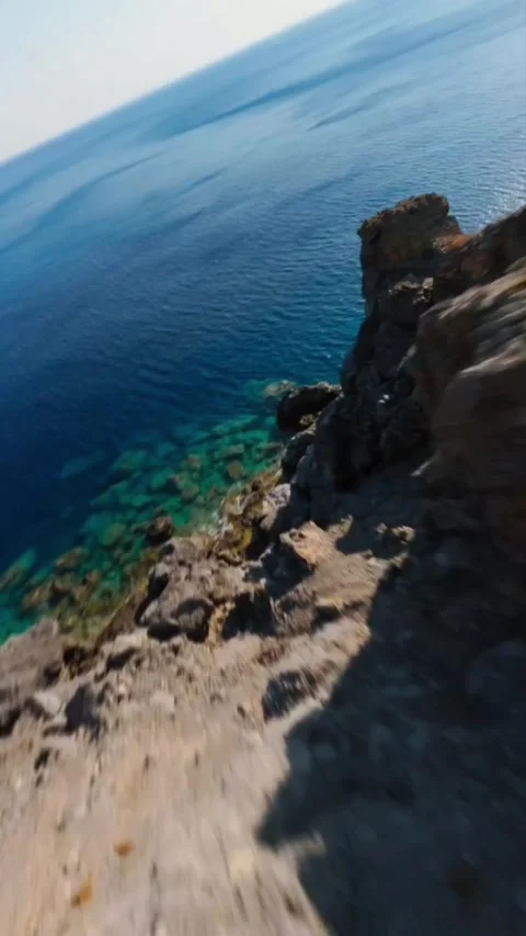 Coast of the sea with rocks Stock Footage 273139729