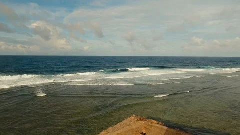 Coast of the sea with surf. Stock Footage 100620574