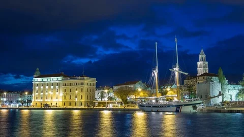 Coast of Split 4K Video stock 69822276