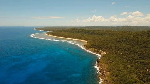 Coast of tropical island. Stock Footage 100620093
