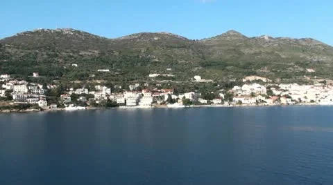 Coast view of an island Stock Footage 22385773