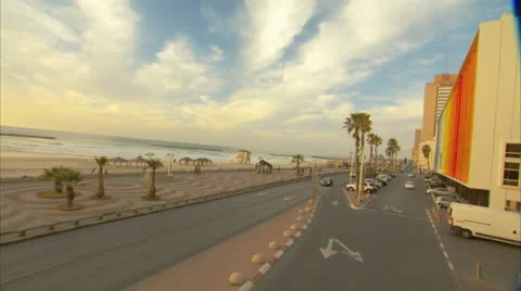 Coast view Tel Aviv Sunset2 Stock Footage 25141428