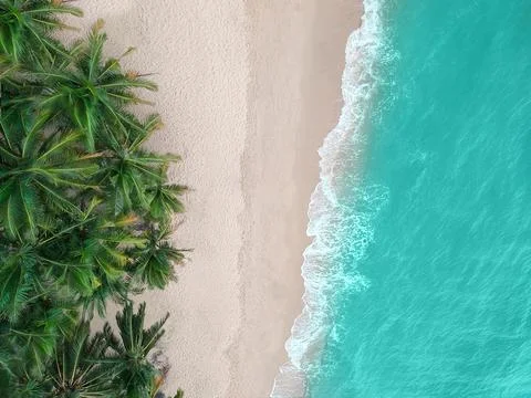 Coast with waves as a background from top view. Travel - image Fotos Stock