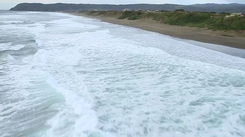 Coastal aerial view Stock Footage