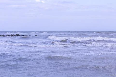 Coastal beach background in early spring Stock Photos