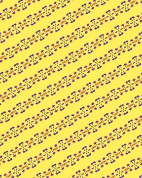 Coastal botanical pattern outline tile texture in star glow, orbit gold, ga.. Stock Illustration