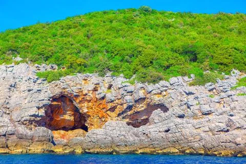 Coastal cavern Stock Photos