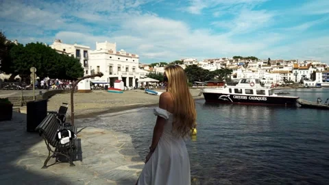 Coastal city of Cadaqués in Spain Stock Footage 196789096