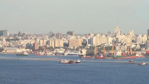 Coastal city Stock Footage 77045348