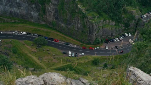 Coastal Cliff View of Road and Landscape Location Stock-Footage 337716911
