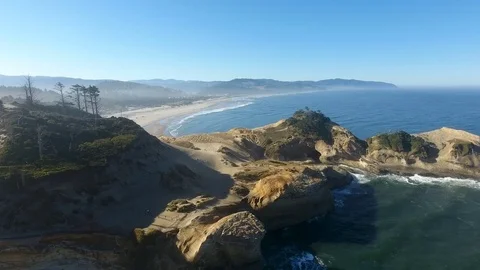 Coastal cliff water Stock Footage 81765698