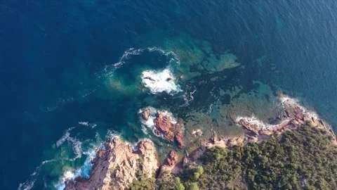 Coastal Cliffs Aerial View. Stock Footage 306062403