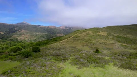 Coastal Cliffs and Mountains Drone Video Stock Footage 155222575