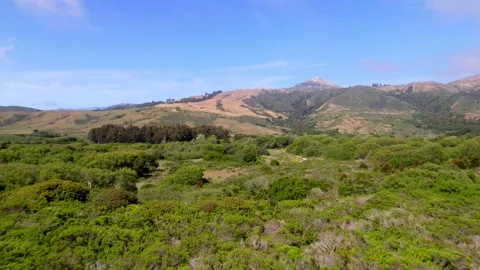 Coastal Cliffs and Mountains Drone Video Stock Footage 155223231