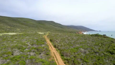 Coastal Cliffs and Mountains Drone Video Stock Footage 155223257