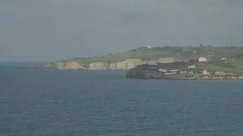Coastal Cliffs and Ocean View in Gijon Spain Scenic Travel Landscape Stockbeeldmateriaal 332962528