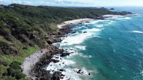 Coastal Cliffs and Remote Ocean Beaches Stock Footage 334904051