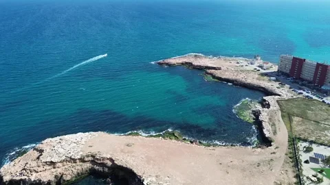 Coastal Cliffs and Waves from Above Vídeos de archivo 307702782