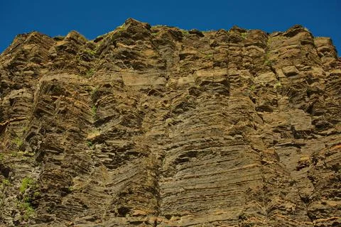 Coastal cliffs of the Barents Sea. Stock Photos