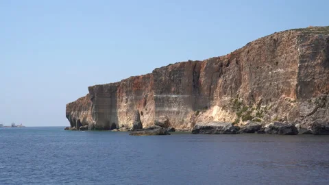 Coastal Cliffs of Comino, Malta Stock Footage 210202774
